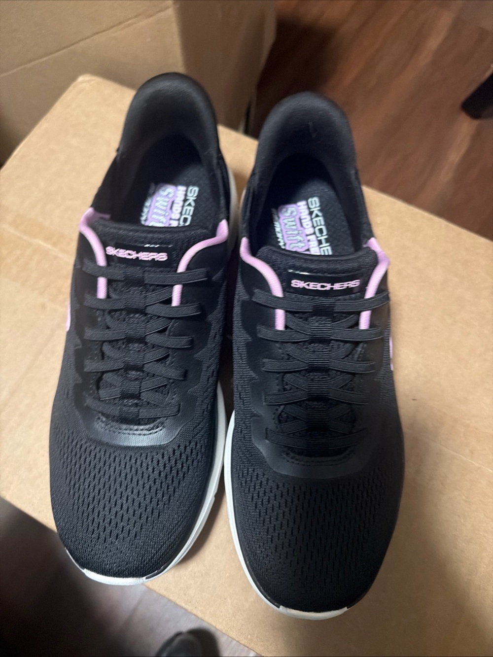 Skechers Women's Shoes Glide Step Sneaker Shoes (Black, Size 8.5)